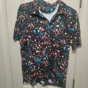 Chubbies The Paint Drips M Mens Performance Polo Shirt 3 Button